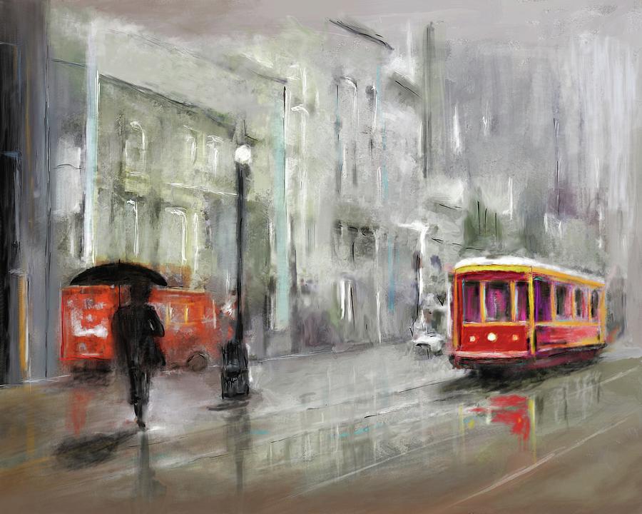 New Orleans Digital Art - The Woman In The Rain by Eduardo Tavares