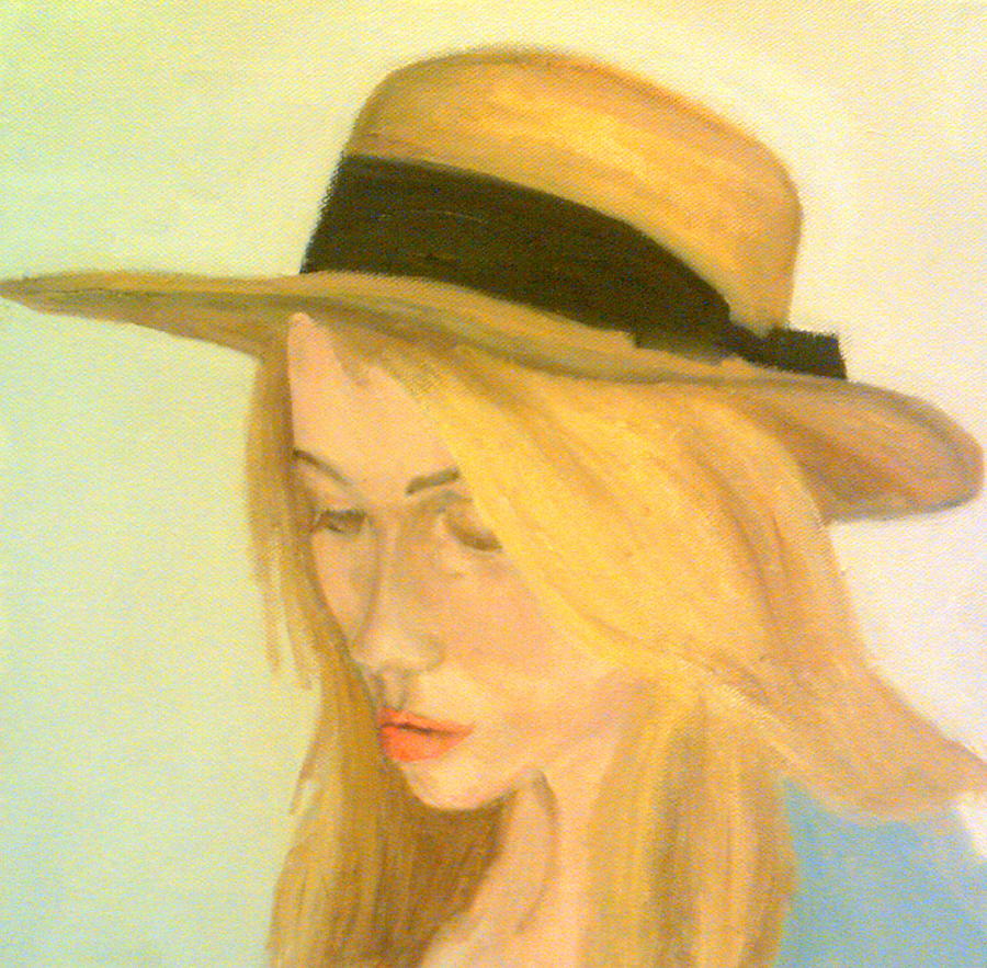 The Woman In The Straw Hat Painting by Peter Gartner