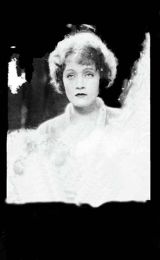 The Woman Men Yearn For  Marlene Dietrich silent film 1929  color and drawing added 2011 Photograph by David Lee Guss