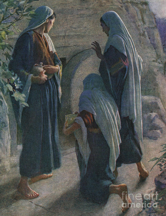 Madonna Painting - The Women at the Sepulchre by Harold Copping