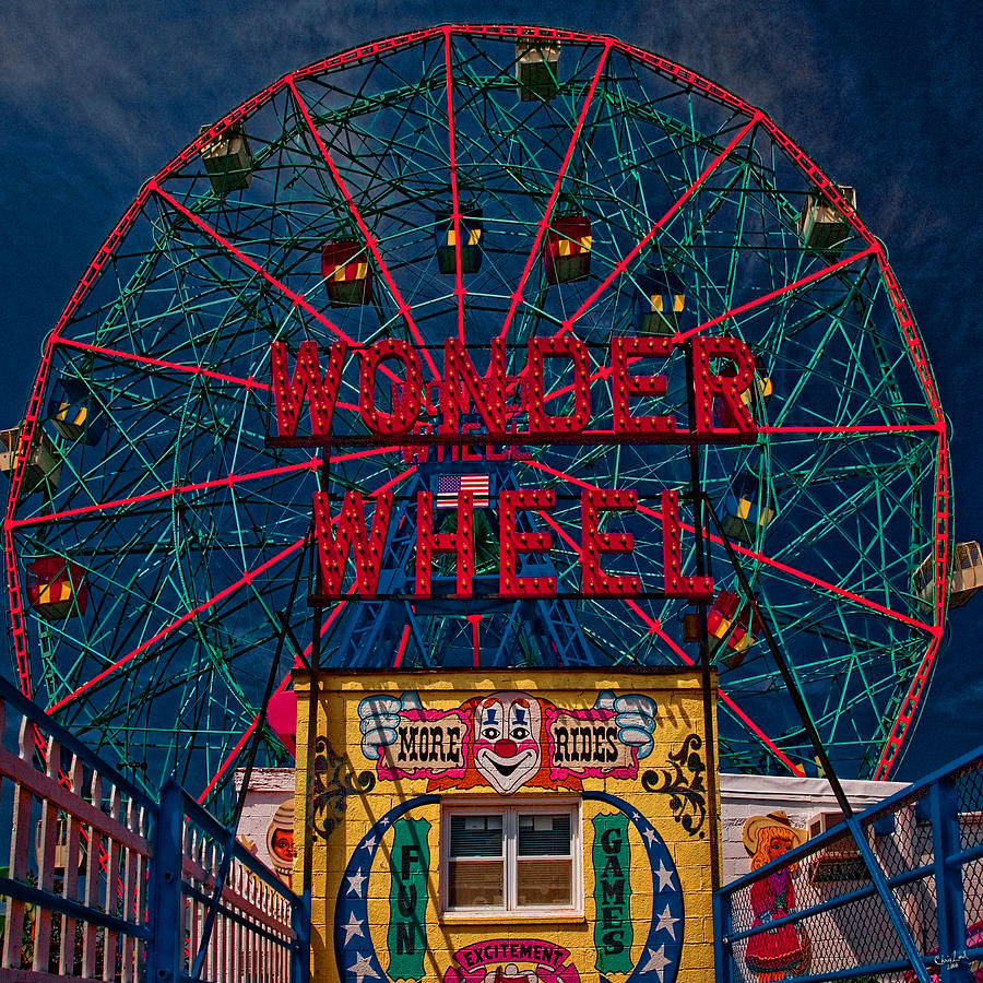 Coney Island Ferris Wheel Photograph by Chris Lord
