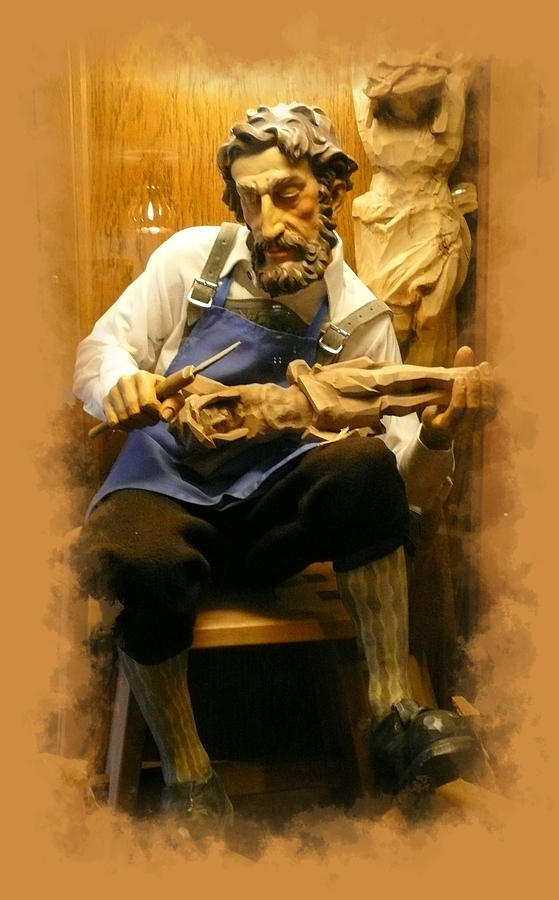 Knife Still Life Photograph - The Wood Carver by Lori Seaman