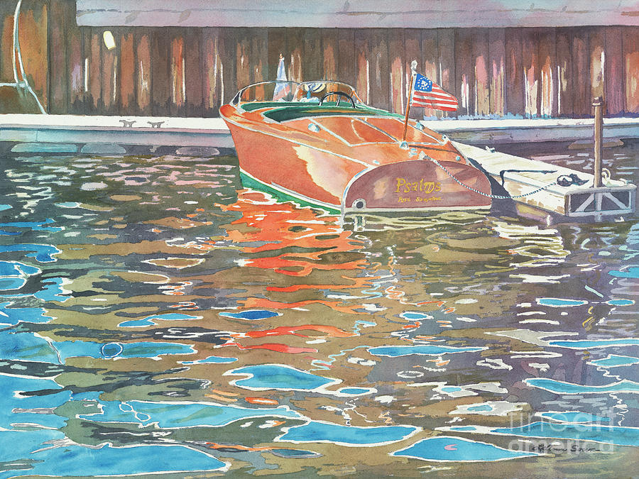 The Wooden Boat Painting by LeAnne Sowa
