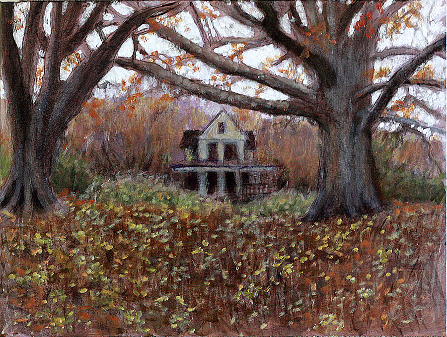 The Woods Are Lonely Dark and Deep Painting by David Zimmerman