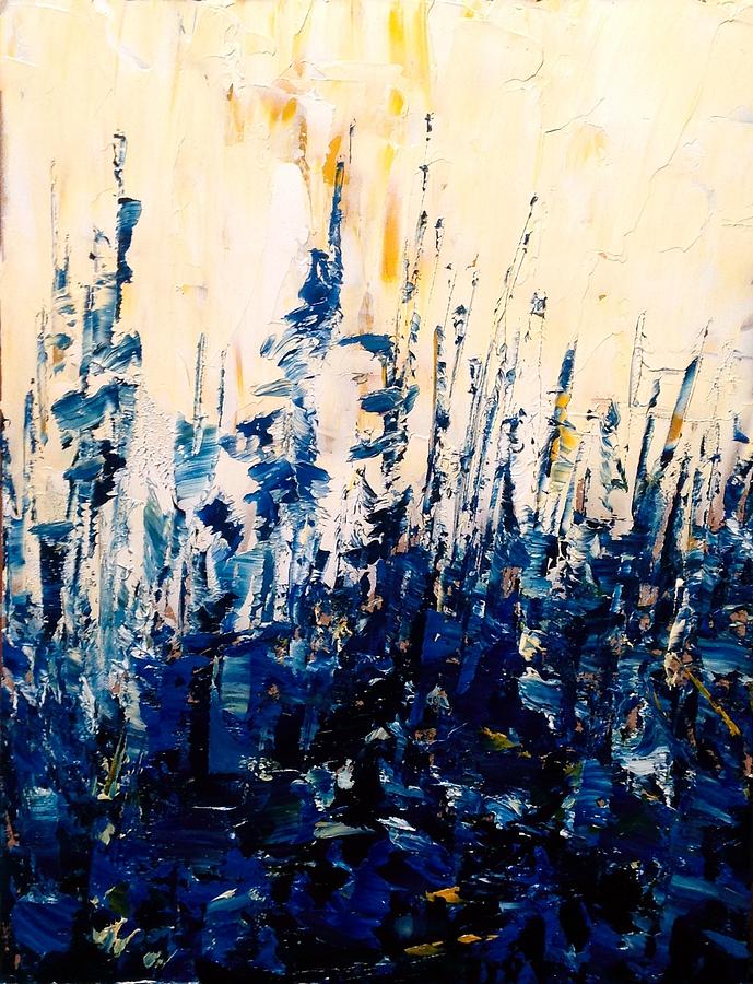 The Woods - Blue No.1 Painting by Desmond Raymond