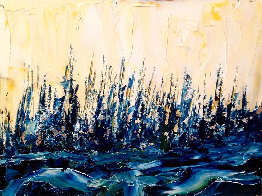 The Woods - Blue No.2 Painting by Desmond Raymond