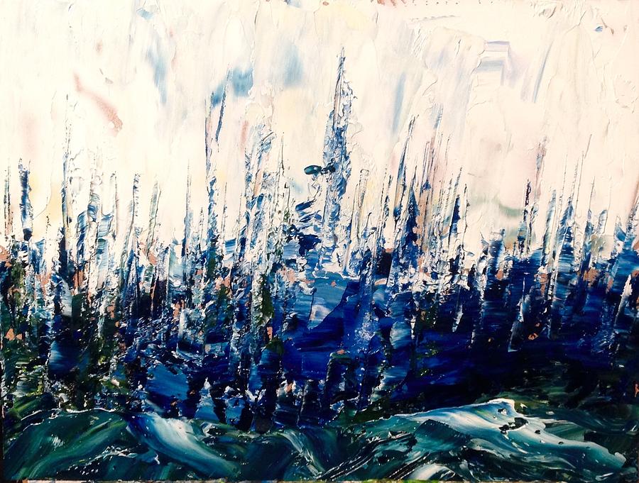 The Woods - Blue No.3 Painting by Desmond Raymond