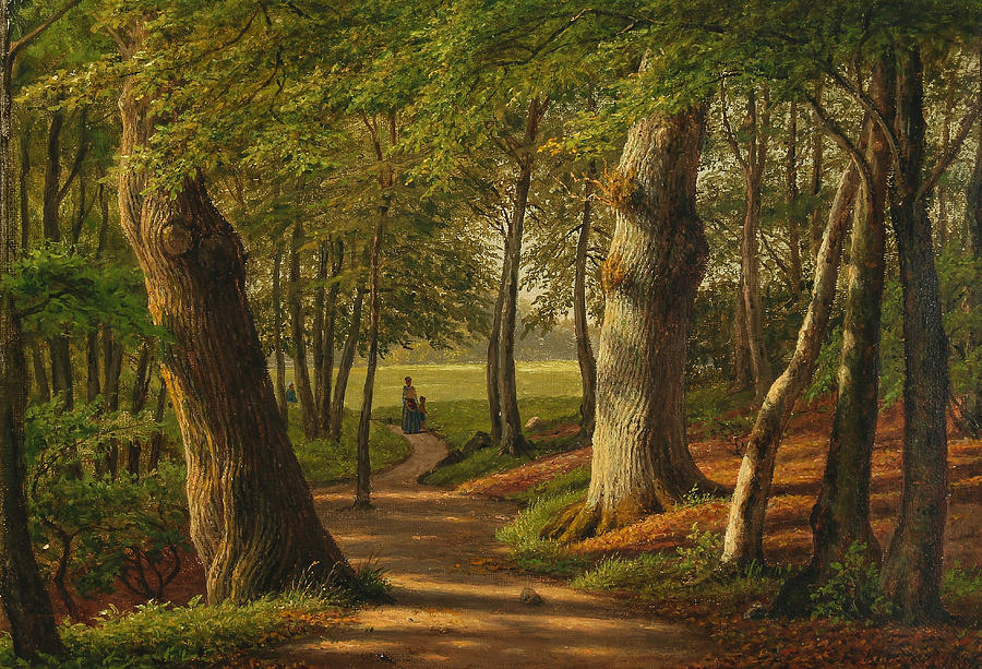 The Woods by Hellebaek Painting by Christian Kiaerskou
