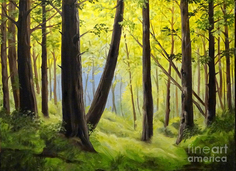 The Woods Painting by Ida Eriksen