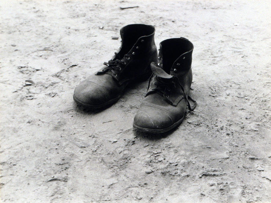 The Work Boots Of Foyd Burroughs Photograph by Everett