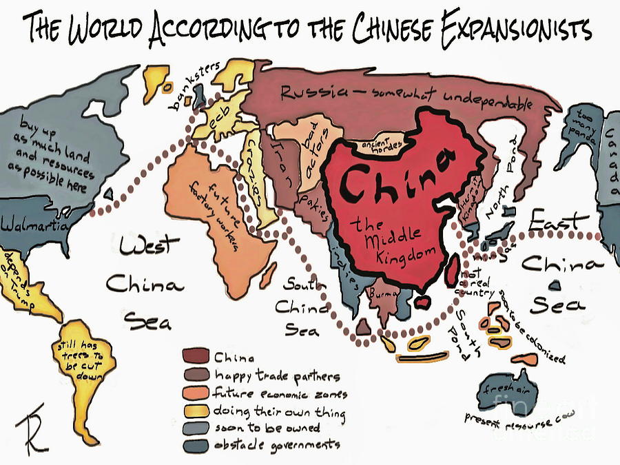 The World According To The CEs Drawing by Tim Richards