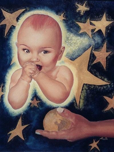Portrait Painting - The World in his Charge by Janine Shideler Portrait Painting - The World in his Charge by Janine Shideler