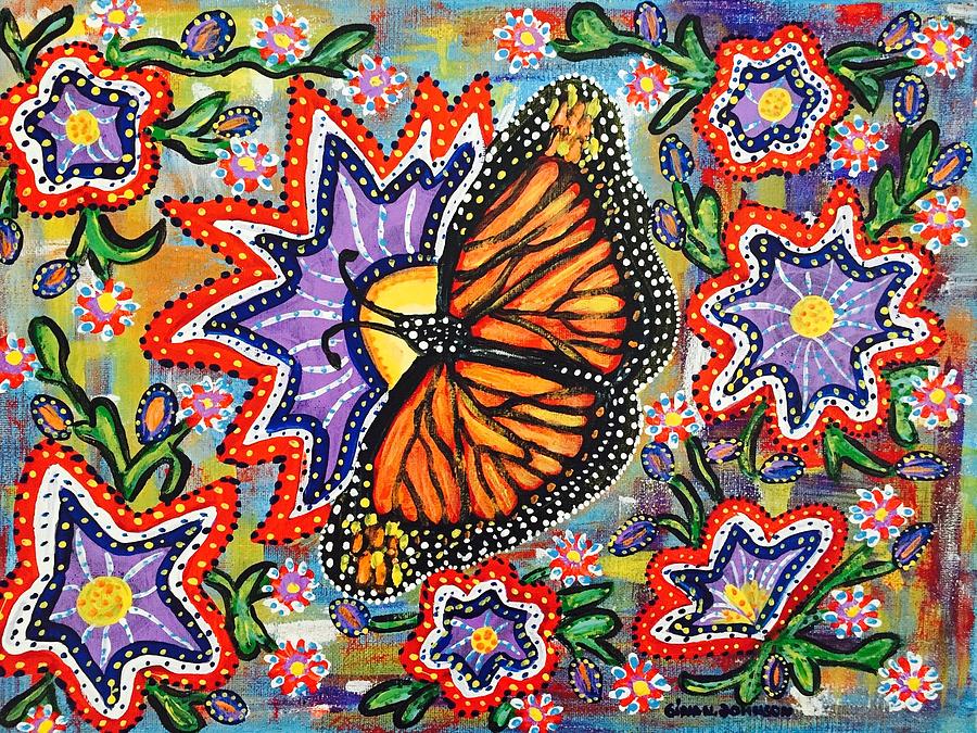 The world of a butterfly  Painting by Gina Nicolae Johnson