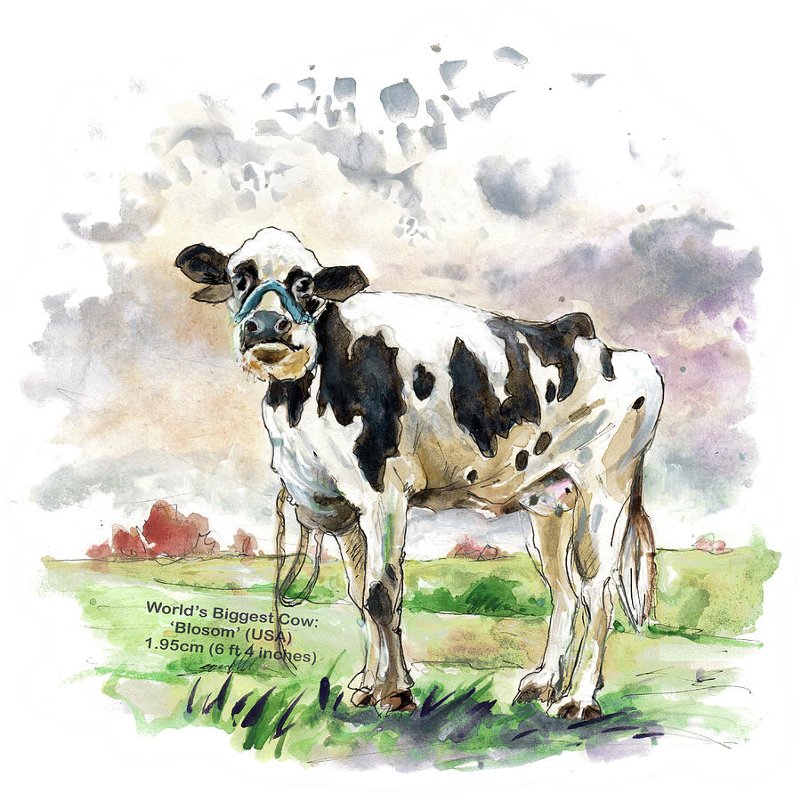The Worlds Biggest Cow Painting by Miki De Goodaboom