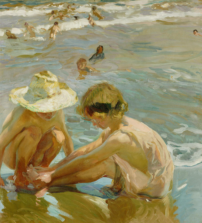 Joaquin Sorolla Y Bastida Painting - The Wounded Foot by Joaquin Sorolla y Bastida