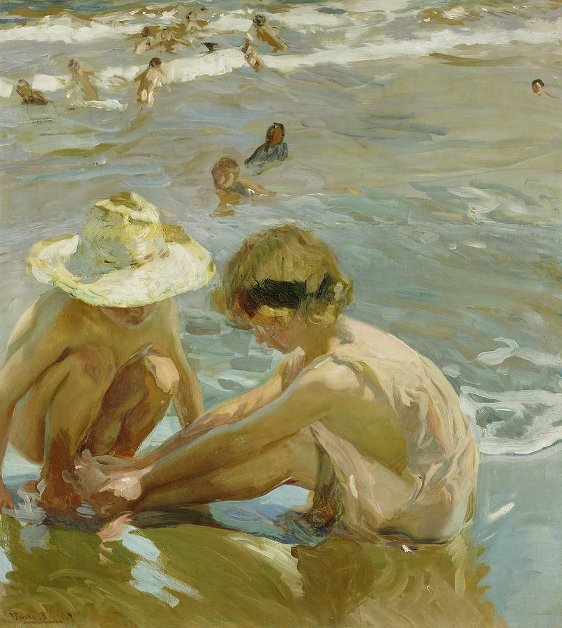 The Wounded Foot Painting by Joaquin Sorolla The Wounded Foot Painting by Joaquin Sorolla