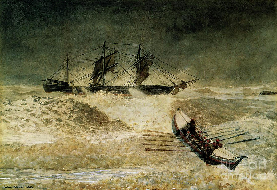 The Wreck of the Iron Cloud, 1881 Painting by Winslow Homer