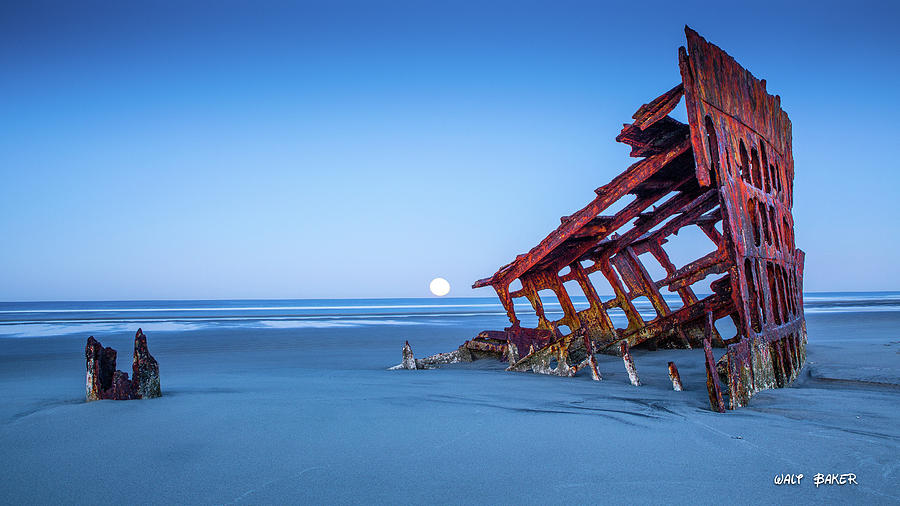 Beach Photograph - The Wreck of the Peter Iredale by Walt Baker