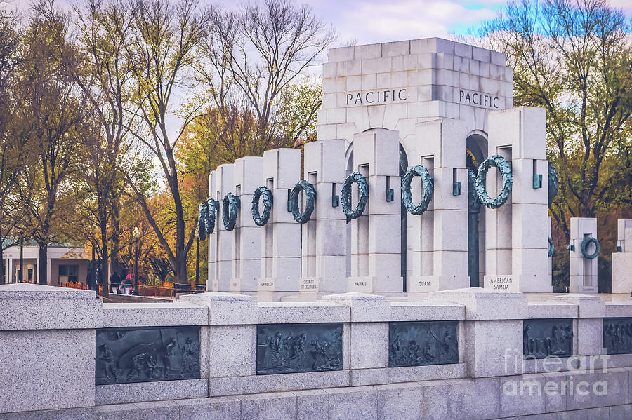 The WW2 memorial in DC Photograph by Claudia M Photography
