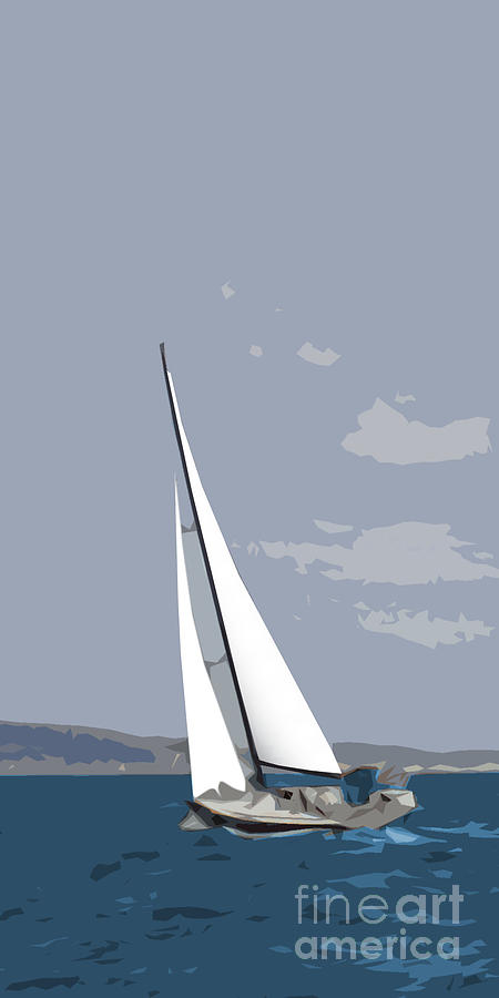 The Yacht Digital Art by Roger Lighterness