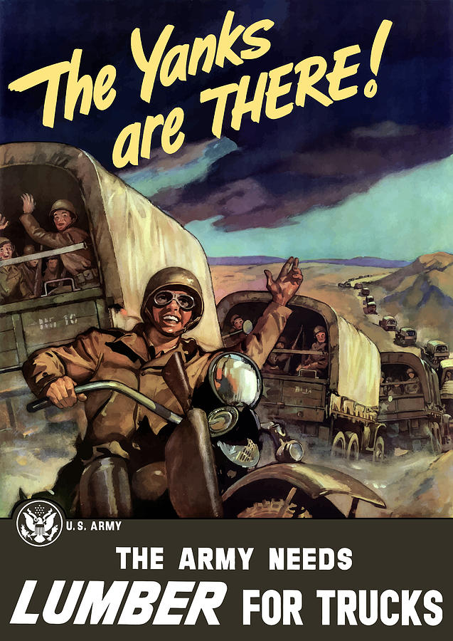 The Yanks Are There -- WW2 Painting by War Is Hell Store
