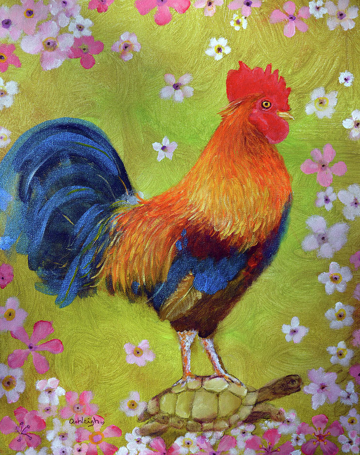 The Year of the Rooster Painting by Ashleigh Dyan Bayer