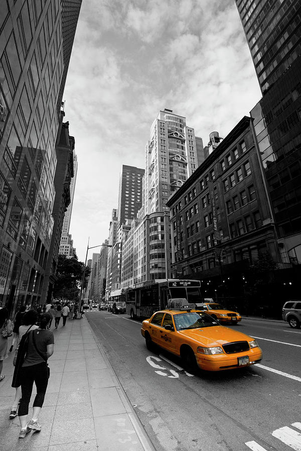 The Yellow Cab Photograph by Mircea Costina Photography