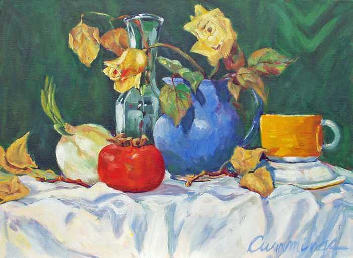 The Yellow Cup Painting by Betty Cummings The Yellow Cup Painting by Betty Cummings