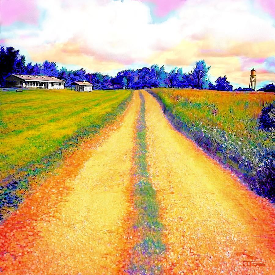 The Yellow Dirt Road Painting by Jann Paxton