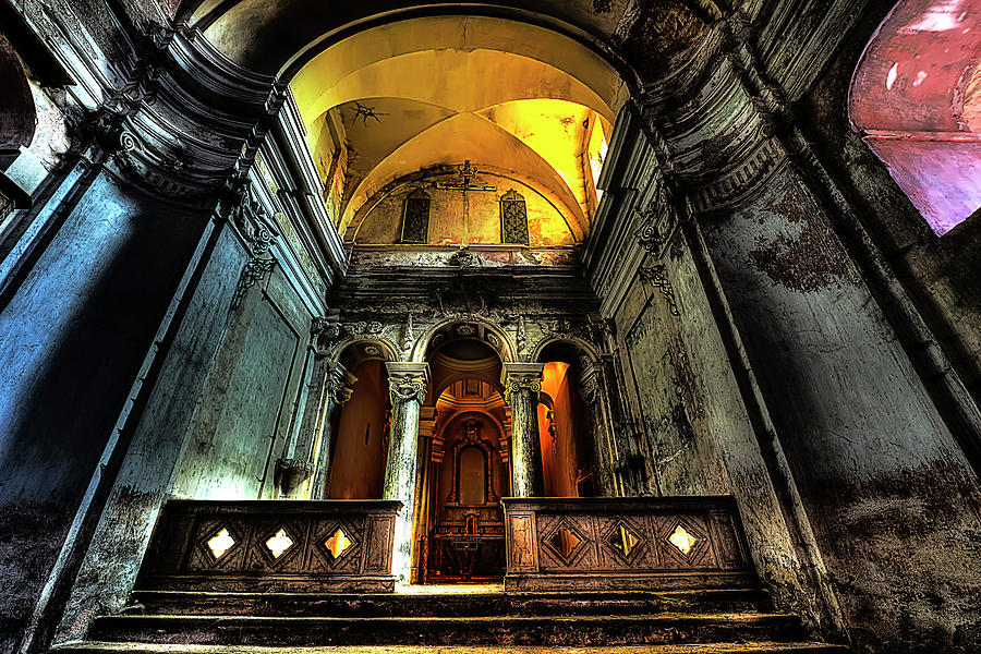 THE YELLOW LIGHT CHURCH 1 - La chiesa della luce gialla 1 Photograph by Enrico Pelos