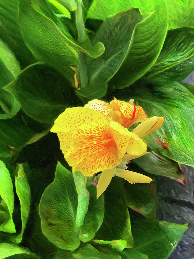 The Yellow Orchid Of Palolo Valley Digital Art
