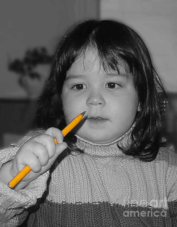 The Yellow Pencil Photograph by Mafalda Cento