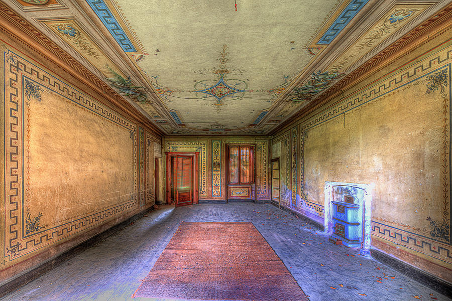 THE YELLOW ROOM of THE VILLA WITH THE COLORED ROOMS Photograph by Enrico Pelos