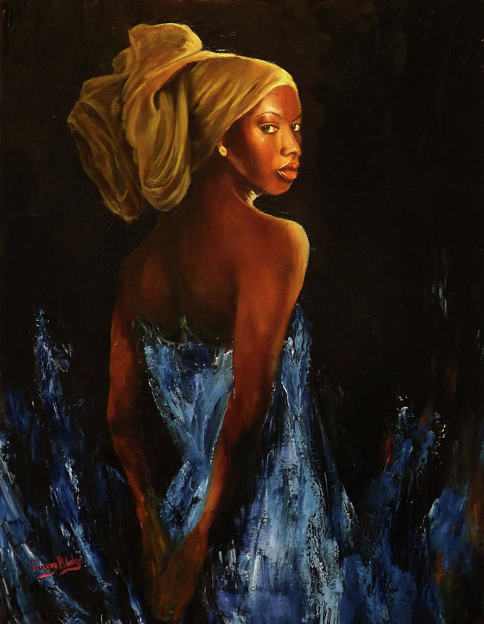 The Yellow Towel Painting by Barry BLAKE