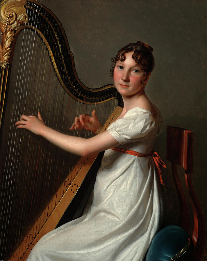 The Young Harpist Painting by Mountain Dreams