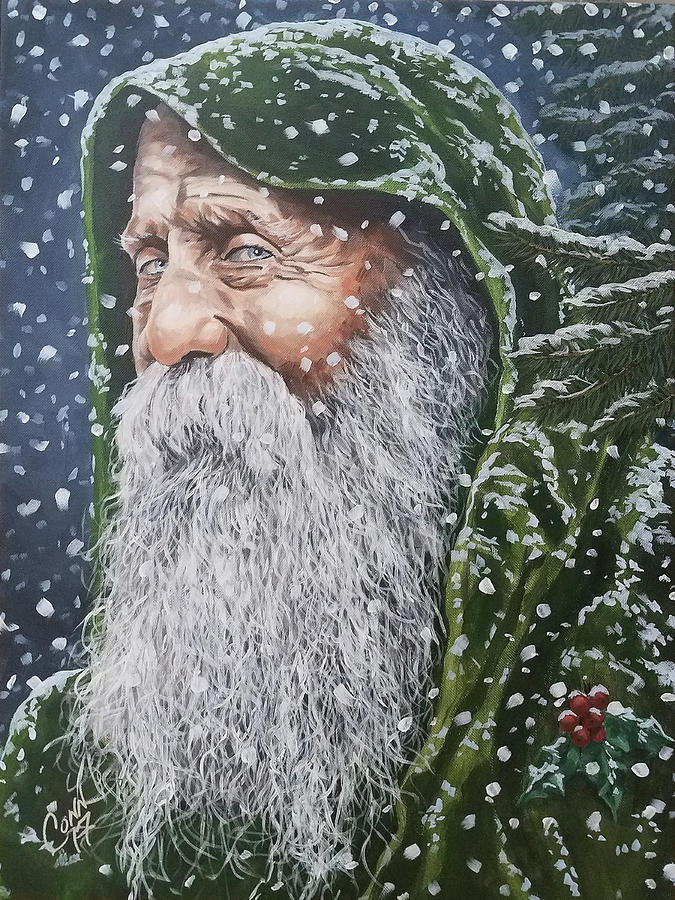 The Yule Father Painting by Shawn Conn