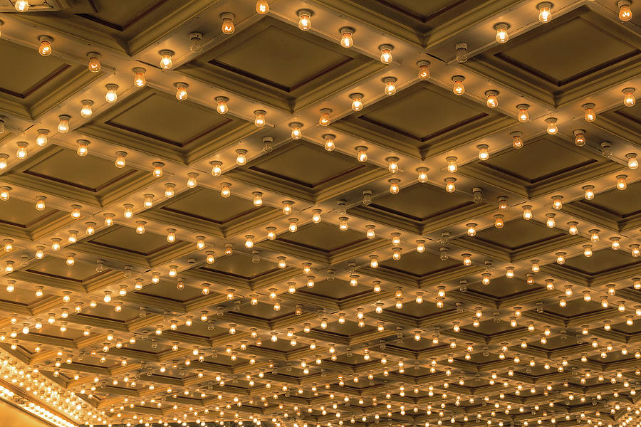 Theater Ceiling Marquee Lights Photograph by David Gn