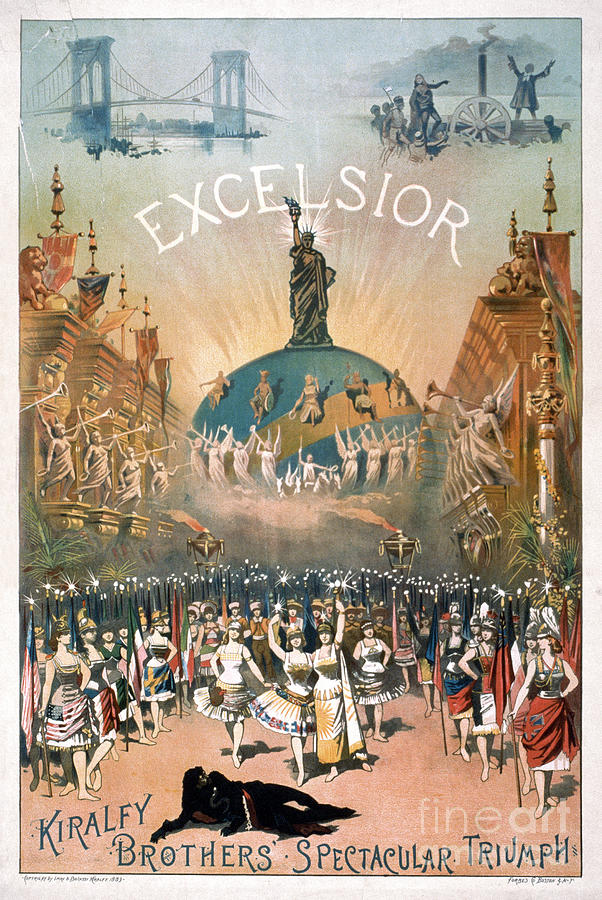 Theater Poster - Excelsior Drawing by Granger