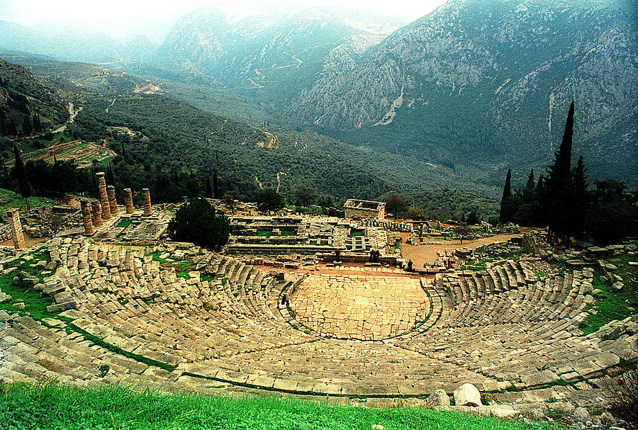 Theatre in Delphi Photograph by Andonis Katanos