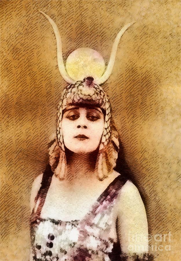 Theda Bara, Vintage Hollywood Actress Painting by Esoterica Art Agency