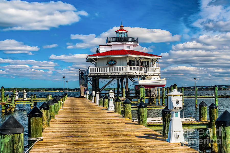 The Dock leads to the Lighthouse Photograph by Nick Zelinsky Jr