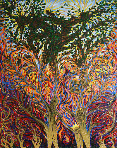 Thee Famliee Tree Painting by Spar Art - Fine Art America