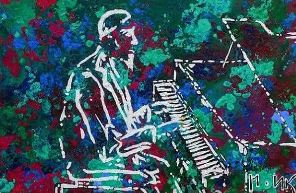 Jazz Painting - Thelonious Monk by Justin Hayes