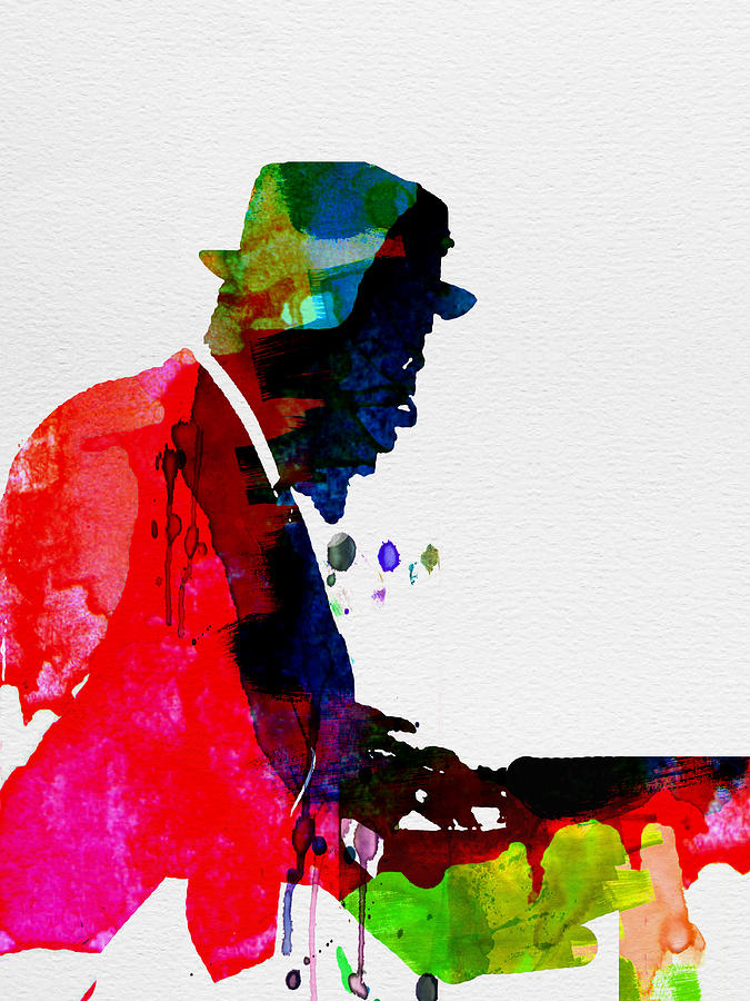 Jazz Painting - Thelonious Watercolor by Naxart Studio