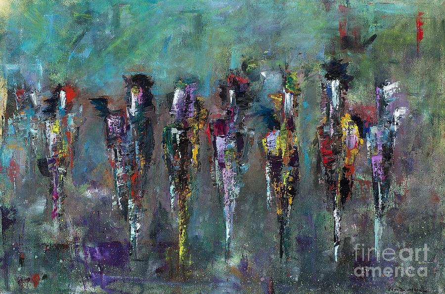 Then Came Seven Horses Painting by Frances Marino