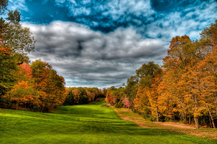 Thendara Golf Course Autumn Landscape 1 Photograph by David Patterson