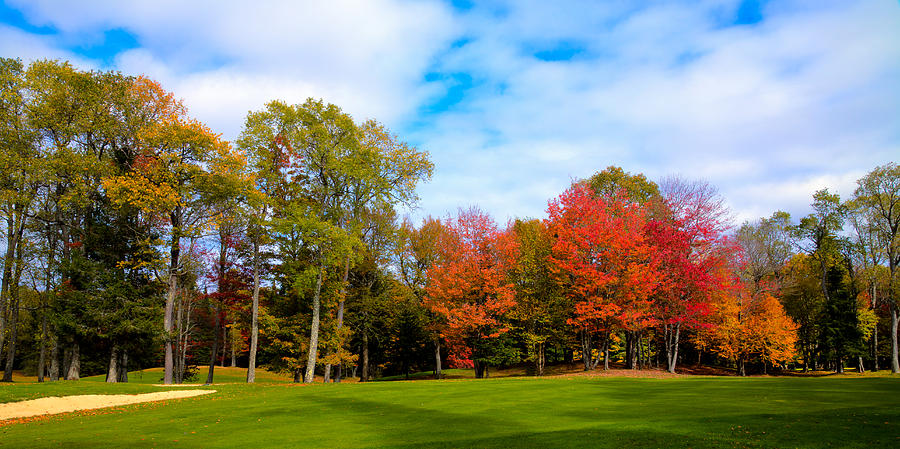 Thendara Golf Course - Autumn Landscape 7 Photograph by David Patterson
