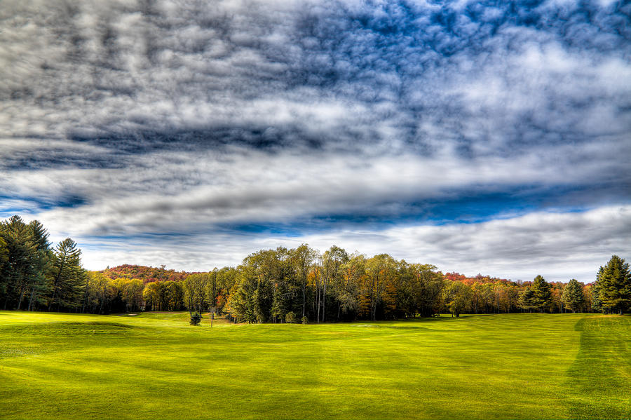 Nature Photograph - Thendara Golf Course - Autumn Landscape 8 by David Patterson