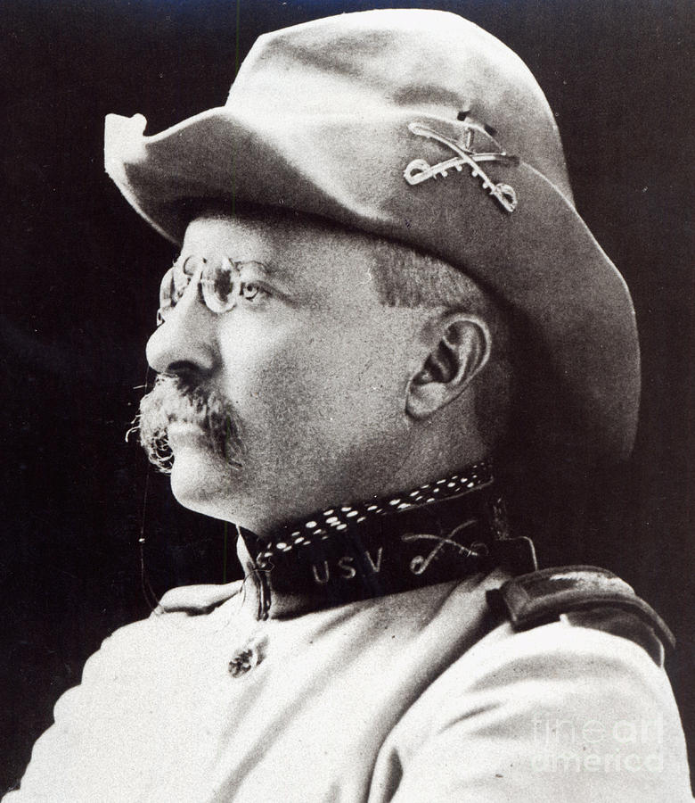 Theodore Roosevelt as Lieutenant-Colonel of 1st US Volunteer Cavalry in 1898 Photograph by American School