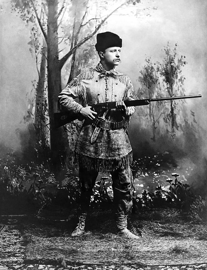 Theodore Roosevelt - Hunting Portrait Photograph by War Is Hell Store